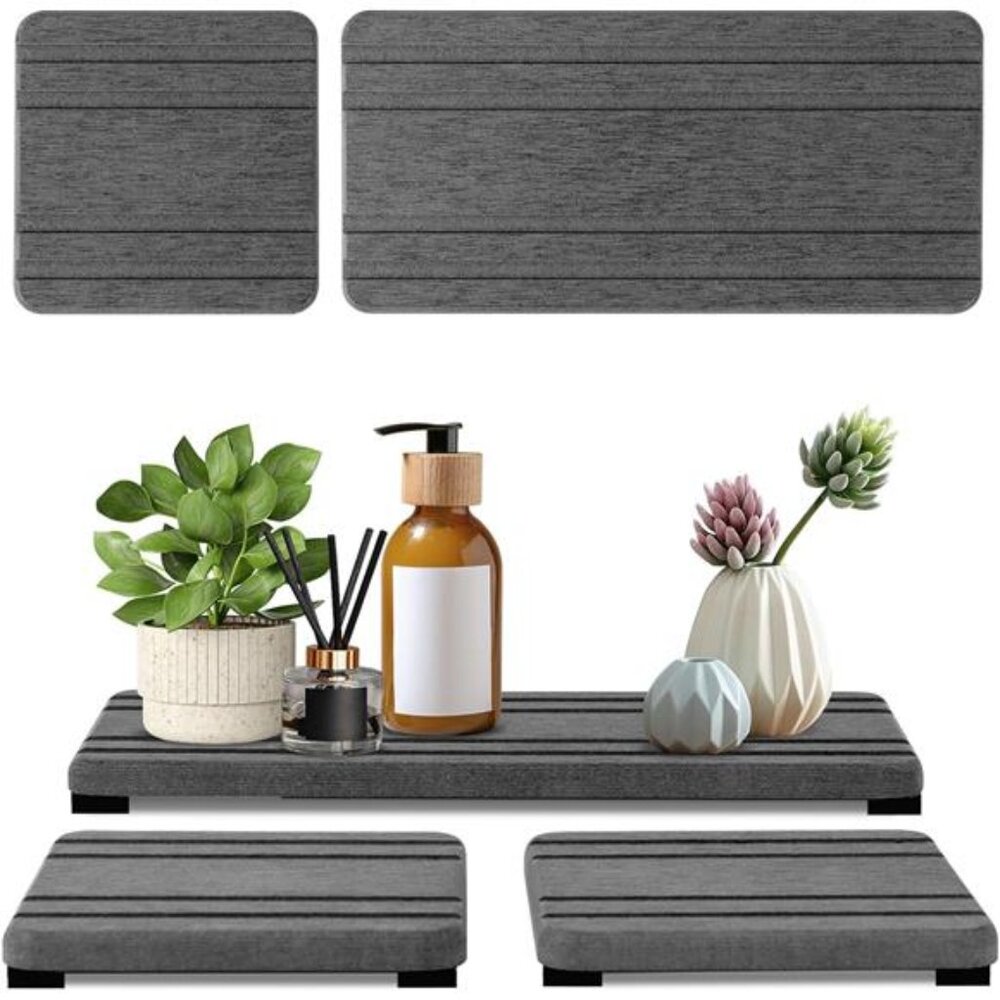 Diatomite Stone Sink Tray Fast Dry Soap Sponge Water Absorbing Coasters Kitchen